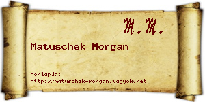 Matuschek Morgan névjegykártya